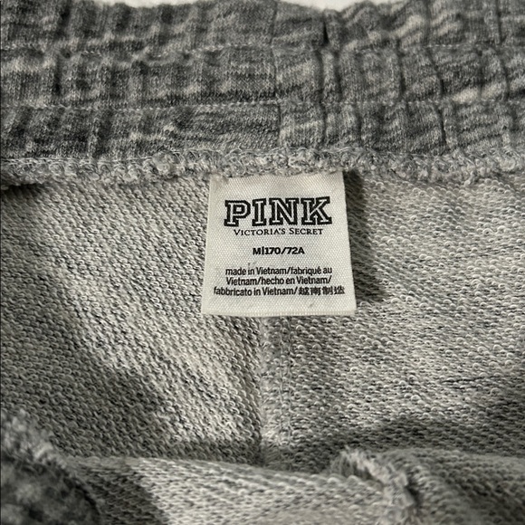 PINK Victoria's Secret Gray Joggers with sequin Dog Patches - Picture 4 of 6